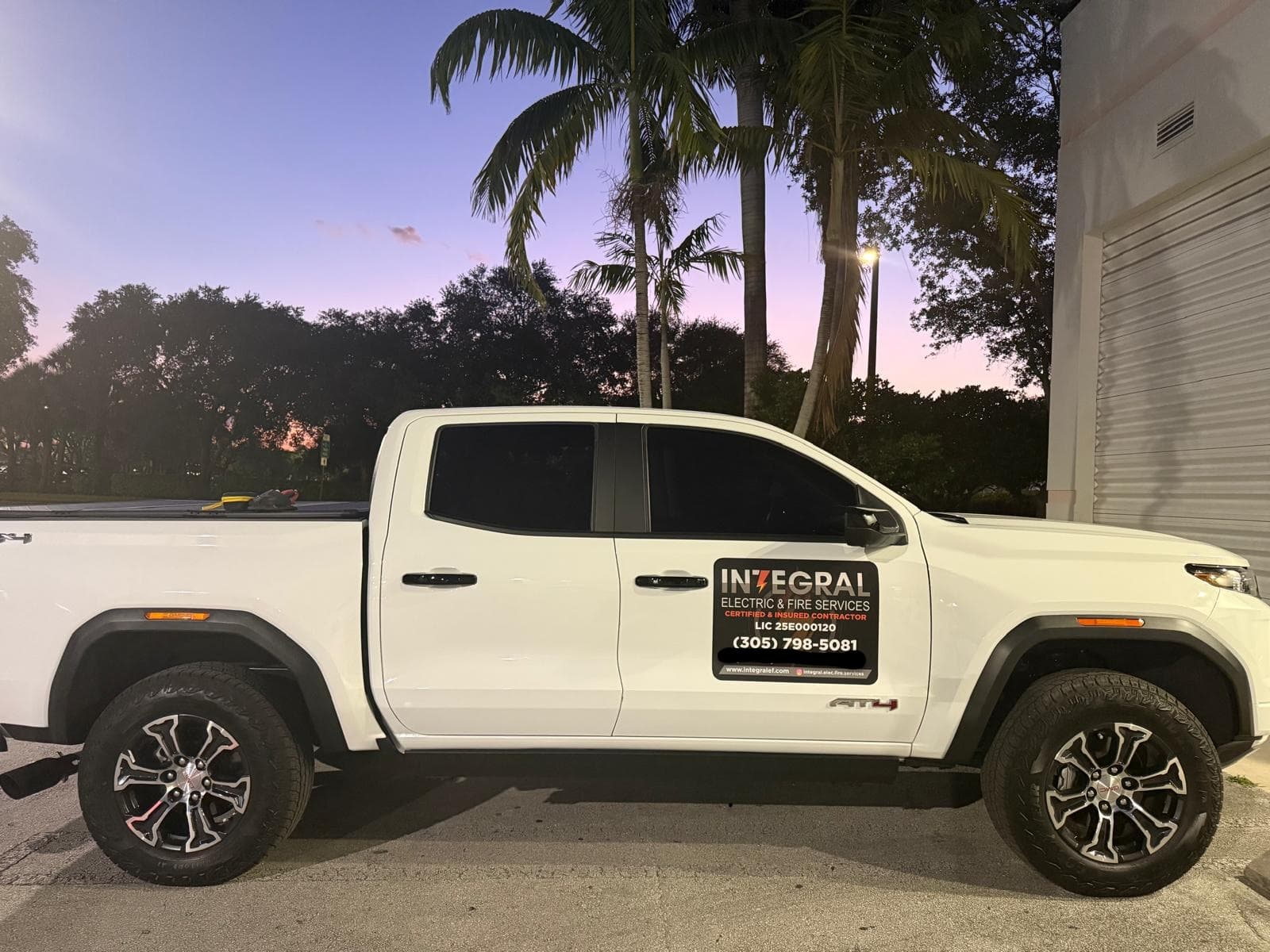 Integral Electric & Fire Services branded service truck